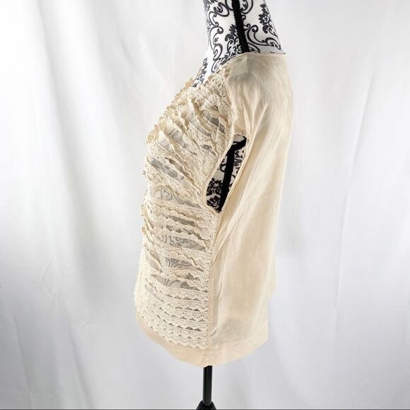 Madewell Tiered Lace Front Silk Top - Picture 7 of 9